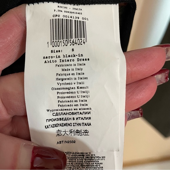 Terranova Black Laminated Ribbed Tie Sleeveless Bubble Dress, Size S - Picture 9 of 10